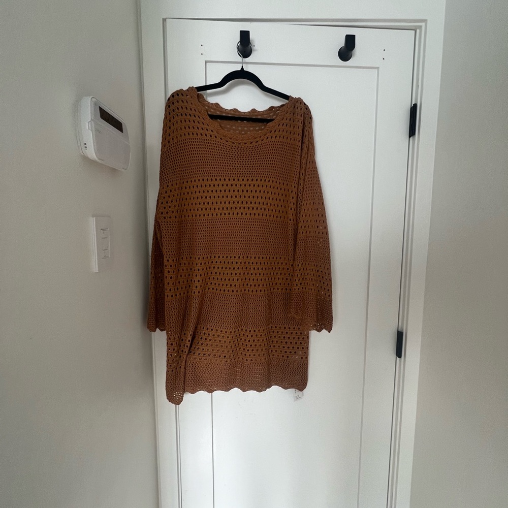 Cupshe Warm Tan Knit Sweater